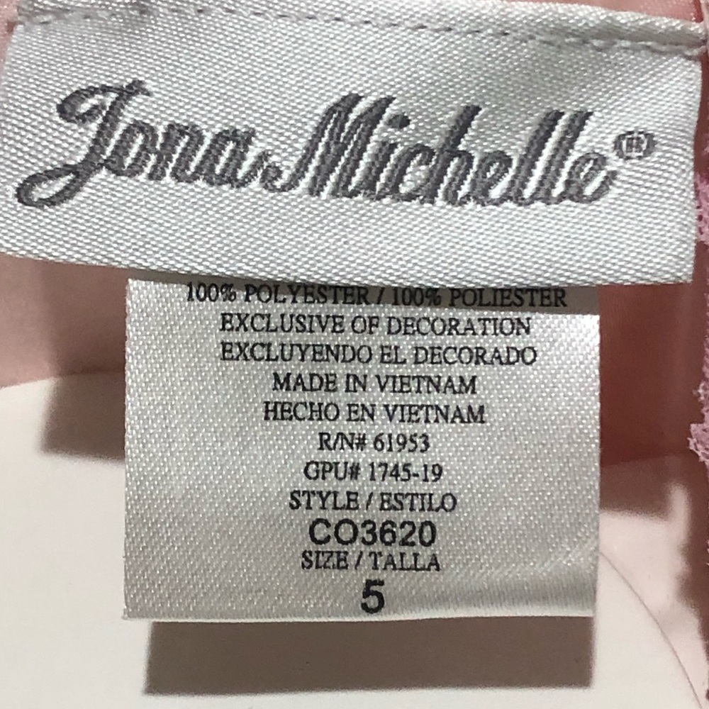 Jona Michelle Pink Dress with Floral top girls’ size 5- $15 - Picture 3 of 7